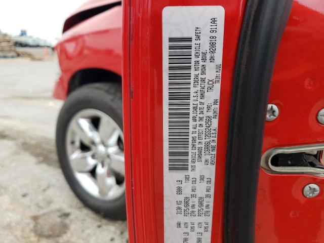 1C6RR6LT2GS242560 - 2016 RAM 1500 SLT RED photo 10