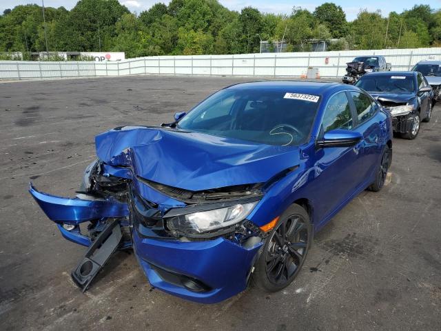 2HGFC2F81LH593427 - 2020 HONDA CIVIC SPOR BLUE photo 2