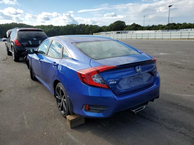 2HGFC2F81LH593427 - 2020 HONDA CIVIC SPOR BLUE photo 3