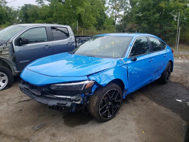 19XFL1H89NE010252 - 2022 HONDA CIVIC SPOR BLUE photo 2