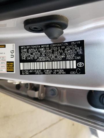 JTDKARFP9L3122230 - 2020 TOYOTA PRIUS PRIM 银色 照片 10