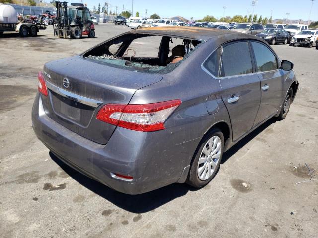 3N1AB7AP0FY370482 - 2015 NISSAN SENTRA S CHARCOAL photo 4