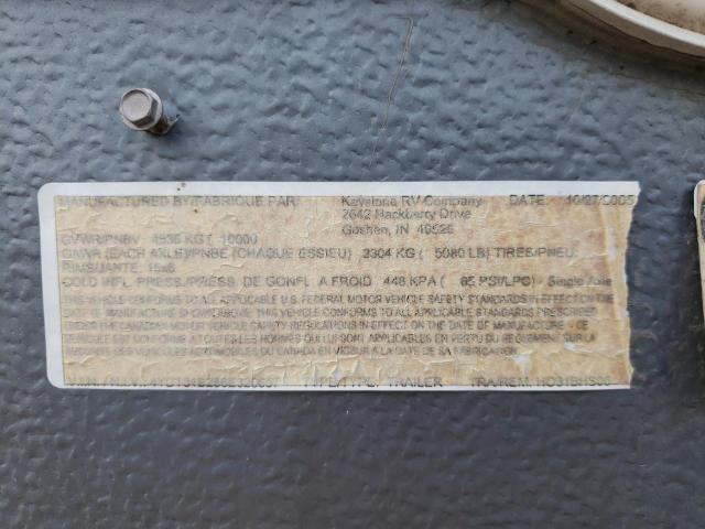 4YDT31B256E320657 - 2006 KEYSTONE HORNET WHITE photo 10