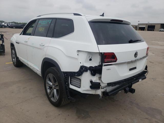 1V2SR2CA1KC607443 - 2019 VOLKSWAGEN ATLAS SEL WHITE photo 3