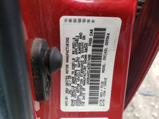 1NXBU4EE1AZ307496 - 2010 TOYOTA COROLLA BASE  照片 10