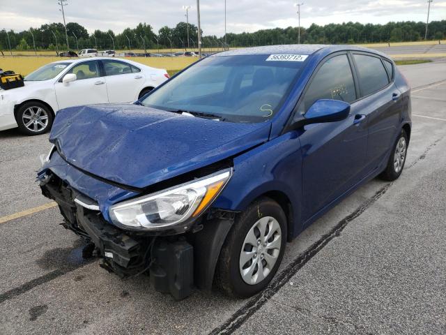 KMHCT5AE0GU288239 - 2016 HYUNDAI ACCENT SE BLUE photo 2