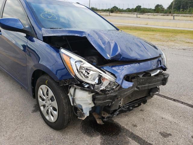 KMHCT5AE0GU288239 - 2016 HYUNDAI ACCENT SE BLUE photo 9