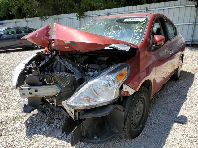 3N1CN7APXKL816774 - 2019 NISSAN VERSA S BURGUNDY photo 2