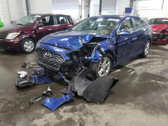 5NPE34AF8KH760545 - 2019 HYUNDAI SONATA LIM BLUE photo 2