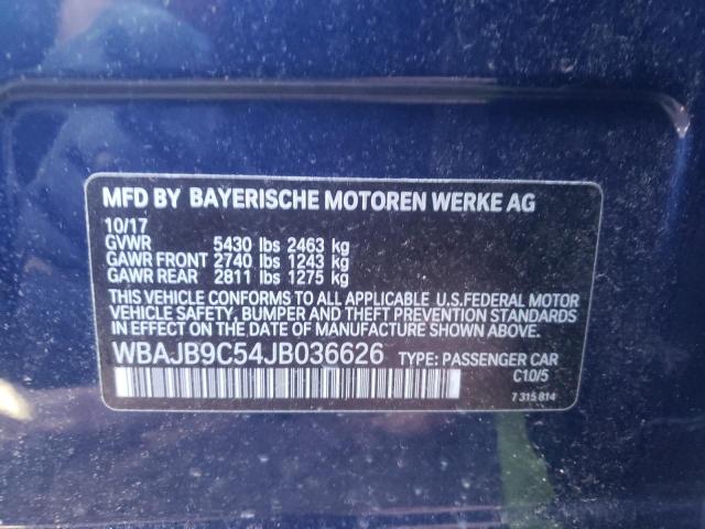 WBAJB9C54JB036626 - 2018 BMW M550XI  photo 10