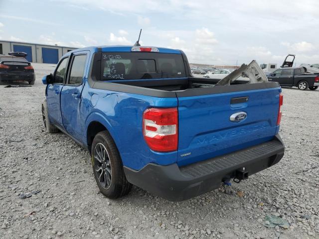 3FTTW8E39NRA42686 - 2022 FORD MAVERICK X BLUE photo 3