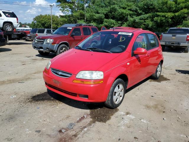 KL1TD66626B622863 - 2006 CHEVROLET AVEO BASE RED photo 2