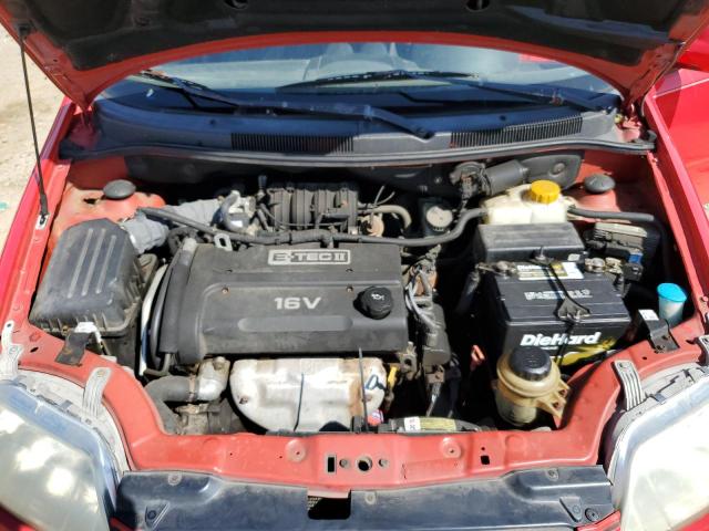 KL1TD66626B622863 - 2006 CHEVROLET AVEO BASE RED photo 7