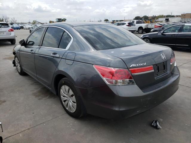 1HGCP2F33CA002878 - 2012 HONDA ACCORD LX GRAY photo 3