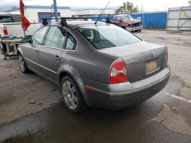 WVWRU63BX5P027149 - 2005 VOLKSWAGEN PASSAT GLX GRAY photo 3