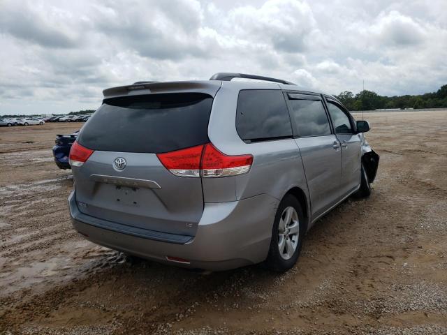 5TDKK3DC8CS231268 - 2012 TOYOTA SIENNA LE SILVER photo 4