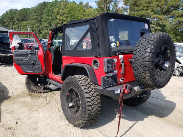 1C4AJWAG8DL675017 - 2013 JEEP WRANGLER S RED photo 3