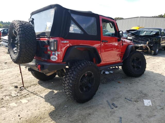 1C4AJWAG8DL675017 - 2013 JEEP WRANGLER S RED photo 4