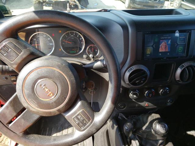 1C4AJWAG8DL675017 - 2013 JEEP WRANGLER S RED photo 9
