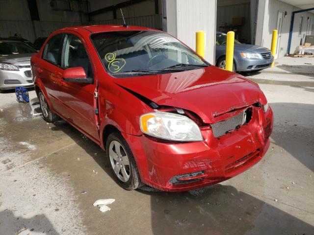 KL1TD56E89B332150 - 2009 CHEVROLET AVEO LS RED photo 1