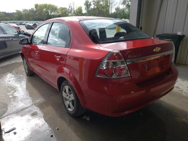 KL1TD56E89B332150 - 2009 CHEVROLET AVEO LS 红色 照片 3