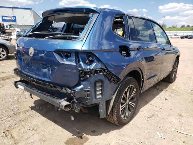 3VV2B7AX0KM047991 - 2019 VOLKSWAGEN TIGUAN SE BLUE photo 4