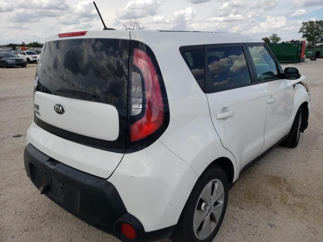 KNDJN2A27E7044786 - 2014 KIA SOUL WHITE photo 4