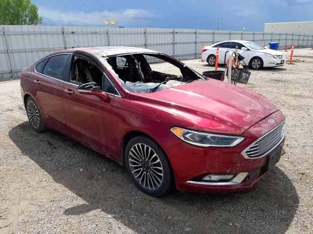 3FA6P0T94HR101348 - 2017 FORD FUSION RED photo 1
