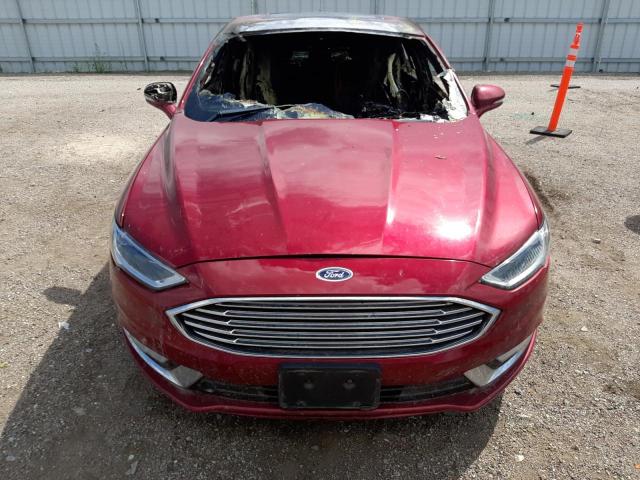 3FA6P0T94HR101348 - 2017 FORD FUSION RED photo 7