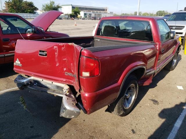 1GCCS14W228122553 - 2002 CHEVROLET S TRUCK S1 RED photo 4