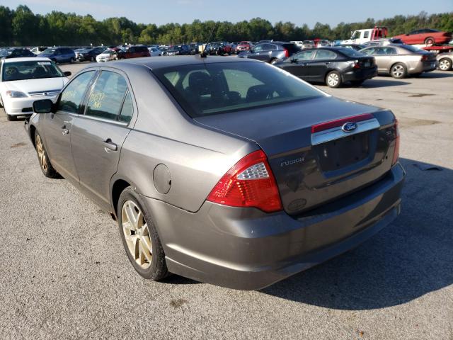 3FAHP0JA6AR267527 - 2010 FORD FUSION SEL GRAY photo 3