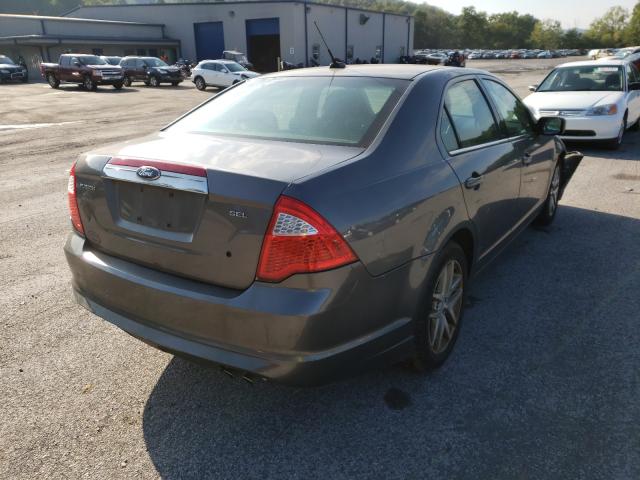 3FAHP0JA6AR267527 - 2010 FORD FUSION SEL GRAY photo 4