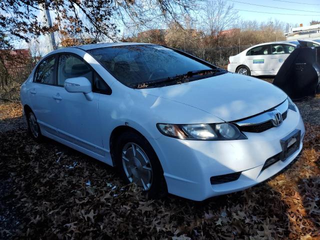 JHMFA3F2XAS007933 - 2010 HONDA CIVIC HYBR WHITE photo 1