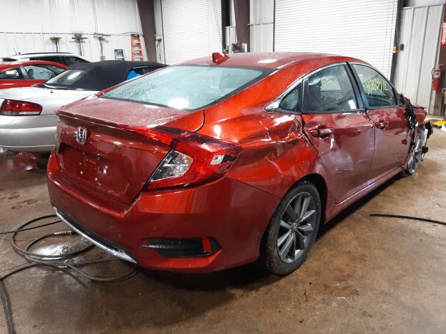 19XFC1F31KE207970 - 2019 HONDA CIVIC EX BURGUNDY photo 4