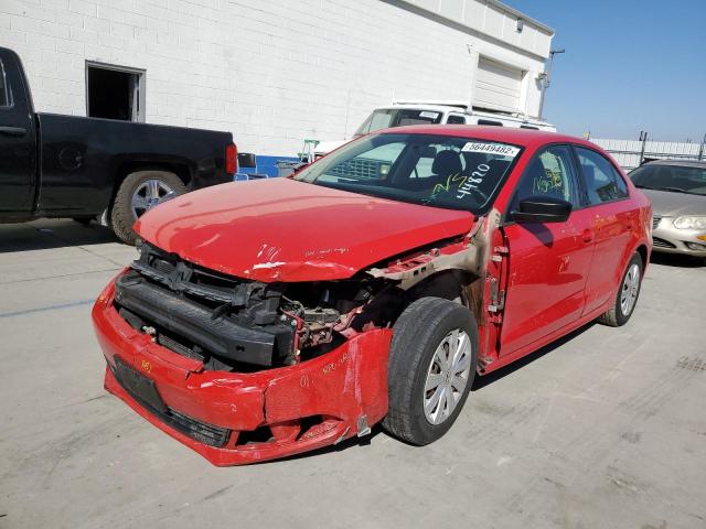3VW2K7AJ4EM236770 - 2014 VOLKSWAGEN JETTA BASE RED photo 2