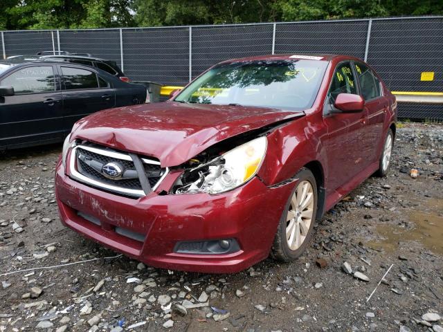 4S3BMDL62B2263232 - 2011 SUBARU LEGACY 3.6 RED photo 2