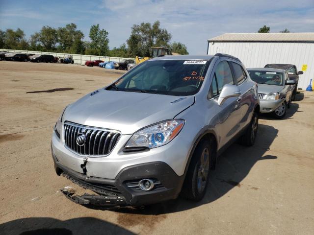 KL4CJBSB4EB591475 - 2014 BUICK ENCORE CON SILVER photo 2