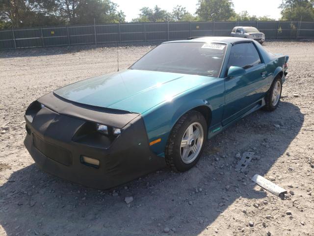 1G1FP23E2ML160161 - 1991 CHEVROLET CAMARO RS TURQUOISE photo 2