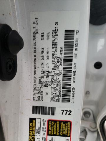 3TMCZ5AN2KM215809 - 2019 TOYOTA TACOMA DOU 白色 照片 10