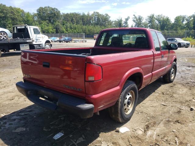 1GCDT19X638162266 - 2003 CHEVROLET S TRUCK S1 RED photo 4