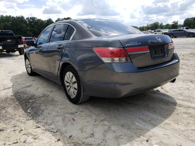 1HGCP2F36BA030740 - 2011 HONDA ACCORD LX GRAY photo 3