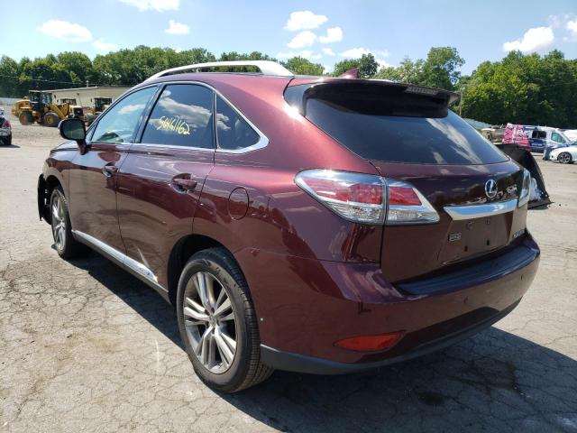 2T2BC1BA9FC002089 - 2015 LEXUS RX 450H BURGUNDY photo 3