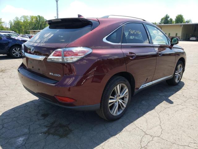 2T2BC1BA9FC002089 - 2015 LEXUS RX 450H BURGUNDY photo 4