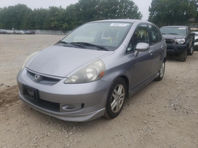 JHMGD38677S028839 - 2007 HONDA FIT S SILVER photo 2