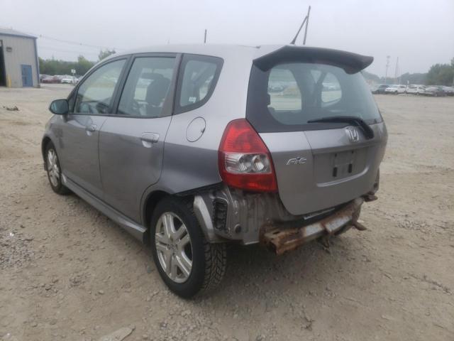 JHMGD38677S028839 - 2007 HONDA FIT S SILVER photo 3