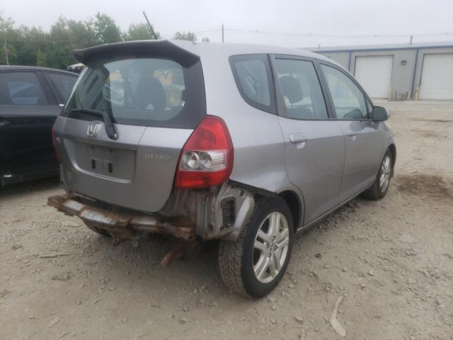 JHMGD38677S028839 - 2007 HONDA FIT S SILVER photo 4