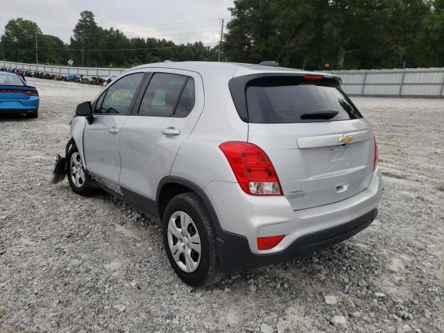 3GNCJKSB5JL197067 - 2018 CHEVROLET TRAX LS SILVER photo 3