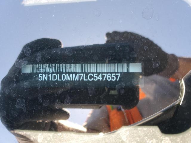 5N1DL0MM7LC547657 - 2020 INFINITI QX60 LUXE SILVER photo 10