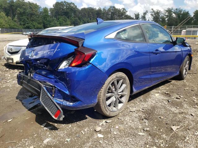 2HGFC3B34KH352590 - 2019 HONDA CIVIC EX BLUE photo 4