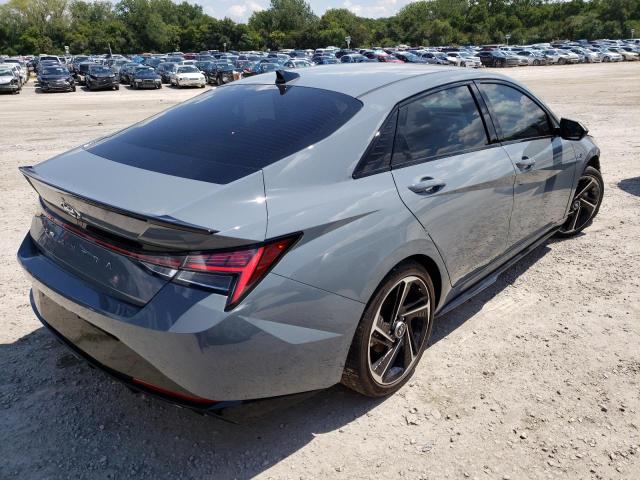 KMHLR4AF9NU244481 - 2022 HYUNDAI ELANTRA N GRAY photo 4